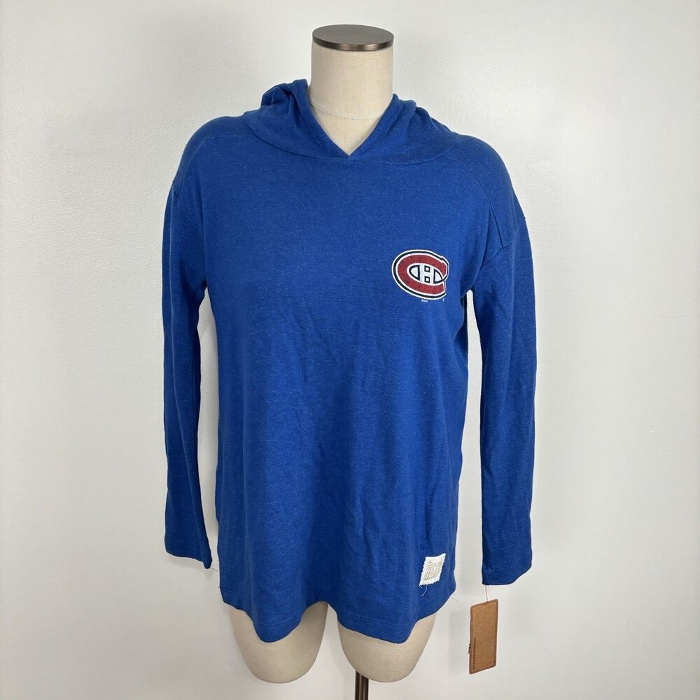 NWT The Original Retro Brand Womens M Montreal Canadiens Gray Hoodie Sweatshirt